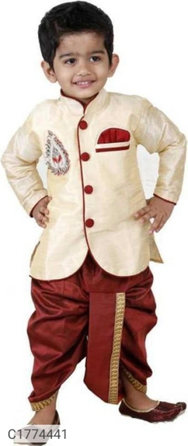 Ethnic Kids Solid Boys Kurta Set - 3-4Yr