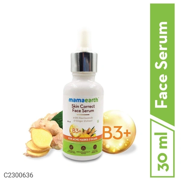 Mamaearth Skin Correct Face Serum with Niacinamide and Ginger Extract for Acne Marks & Scars - 30 ml
