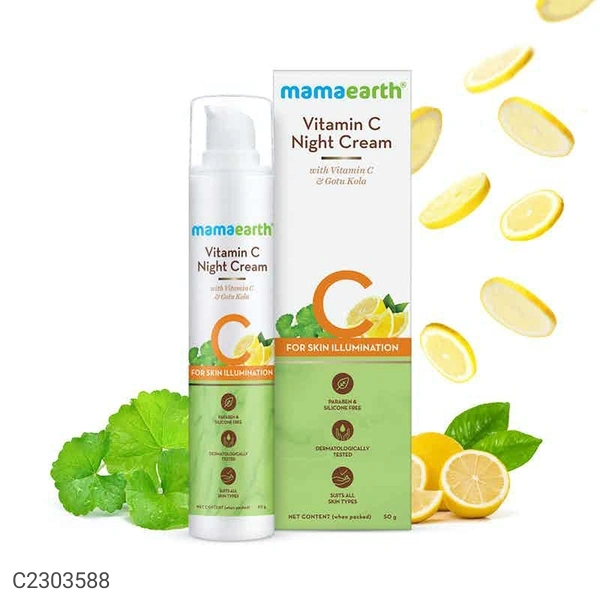 Mamaearth MamaEarth Vitamin C Night Cream For Women with Vitamin C and Gotu Kola for Skin Illumination - 50g