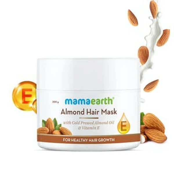 Mamaearth Almond Hair Mask with Cold Pressed Almond Oil & Vitamin E for Healthy Hair Growth 200 g