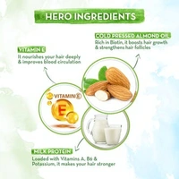 Mamaearth Almond Hair Mask with Cold Pressed Almond Oil & Vitamin E for Healthy Hair Growth 200 g