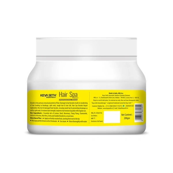 Keya Seth Aromatherapy Hair Spa Premium Professional Range Keratin Repair 200 g