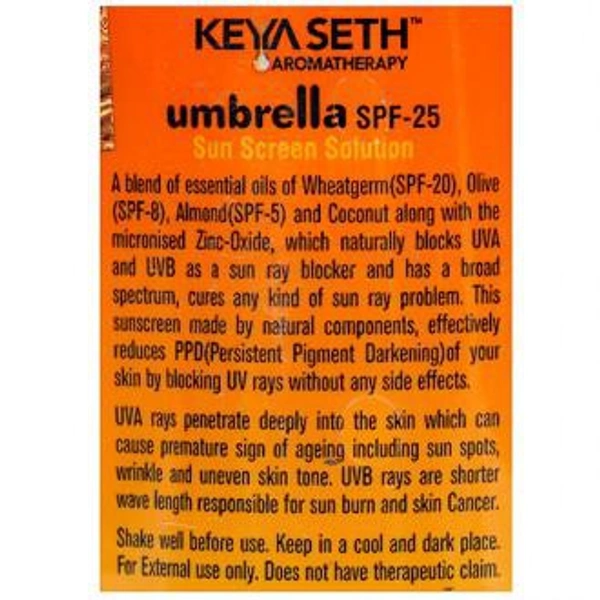 Keya Seth Aromatherapy Umbrella PA++ SPF 25 Sunscreen Solution 100 ml