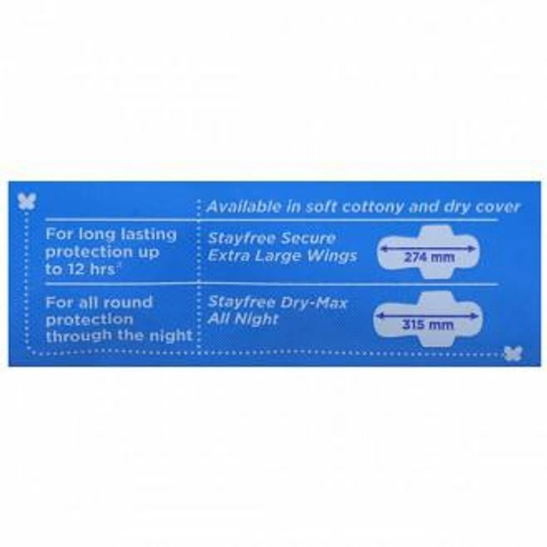 Stayfree Secure Cottony Soft XL Wings Sanitary Pads Pack Of 20