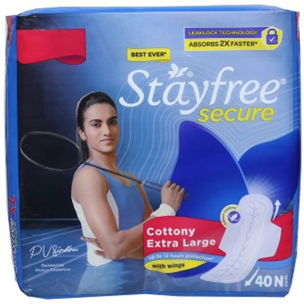 Stayfree Secure Cottony Soft XL Wings Sanitary Pads Pack Of 40