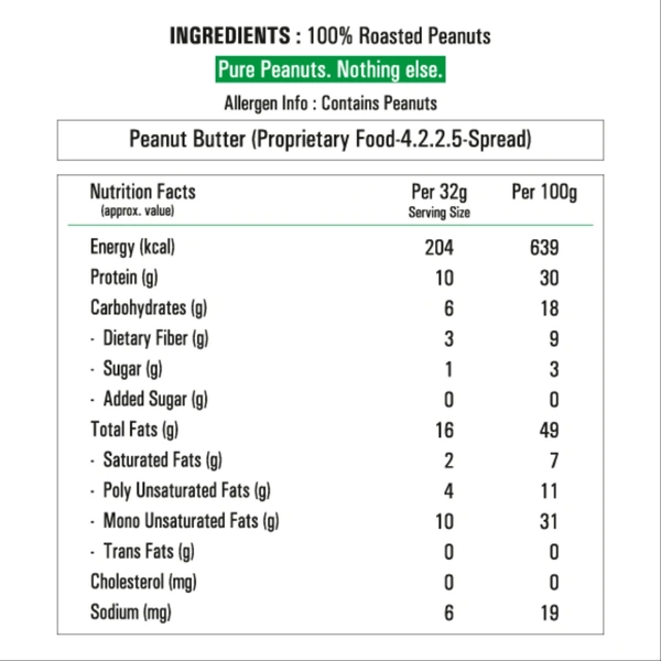 My Fitness Peanut Butter Natural Smooth (1250g)
