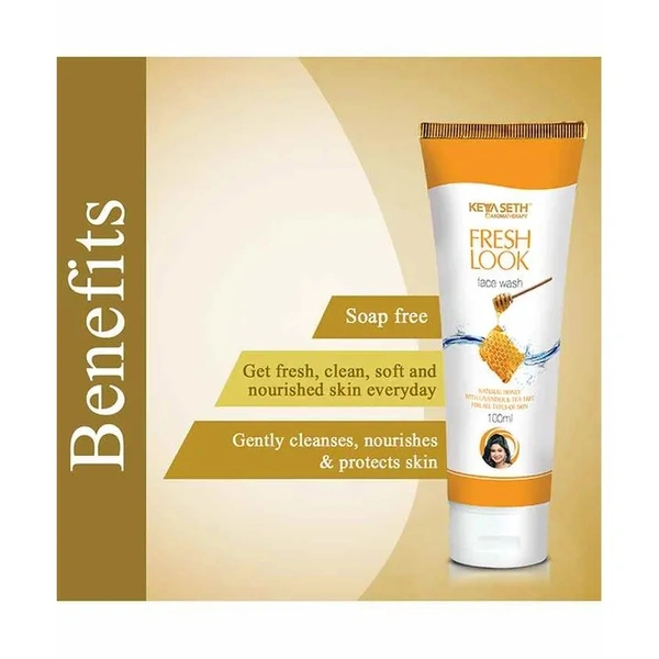 Keya Seth Aromatherapy Fresh Look Natural Honey With Lavender & Tea Tree Face Wash 100 ml