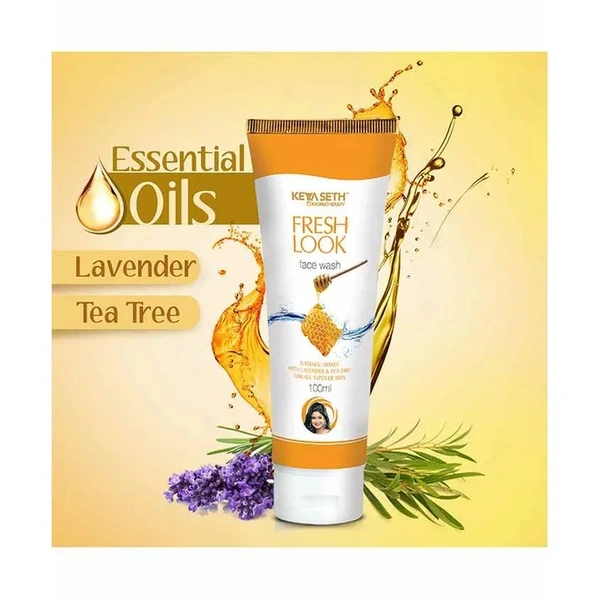 Keya Seth Aromatherapy Fresh Look Natural Honey With Lavender & Tea Tree Face Wash 100 ml