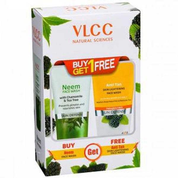 VLCC Vlcc Neem Face Wash (Free Anti Tan Skin Lightenning Face Wash 150 g) 150 ml