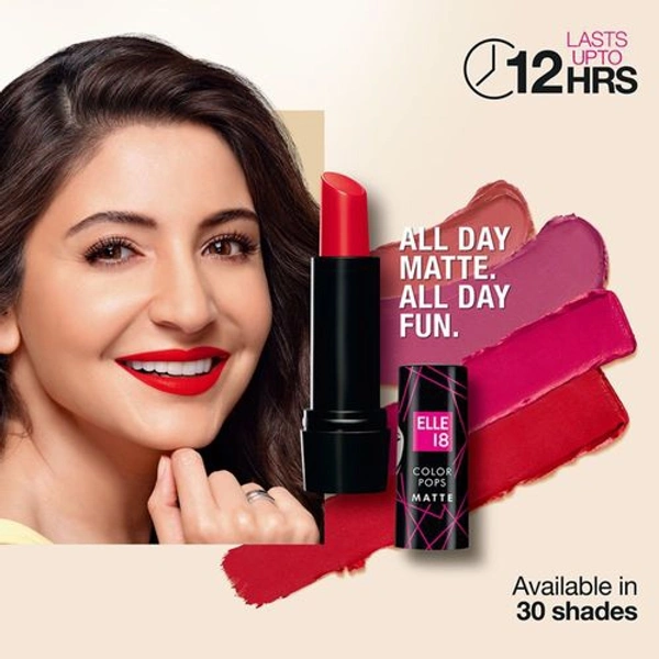 Elle 18 Color Pops Matte Lipstick P23 Deep Pink 4.3 g