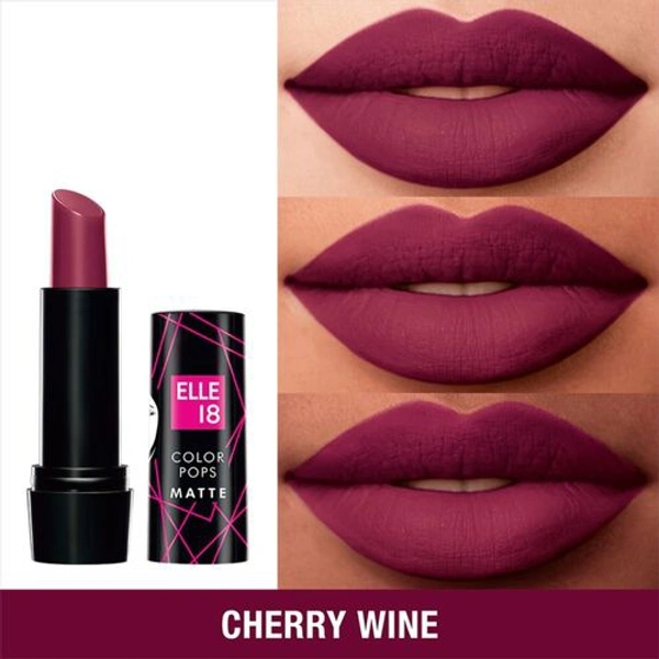 Elle 18 Color Pops Matte Lipstick W11 Cherry Wine 4.3 g