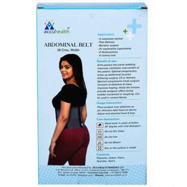 Accuhealth Abdominal Belt 20 cm Width M