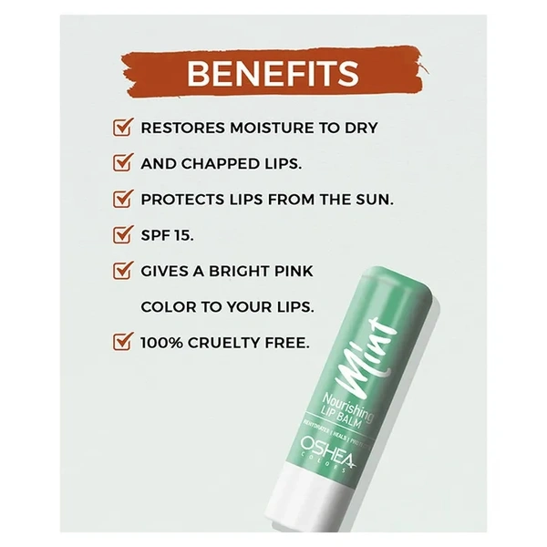 Oshea Colors Mint with SPF 15 Nourishing Lip Therapy 4.5 g