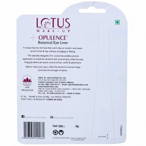 Lotus Make-up Opulence Botanical Eye Liner Black 4 g - Black