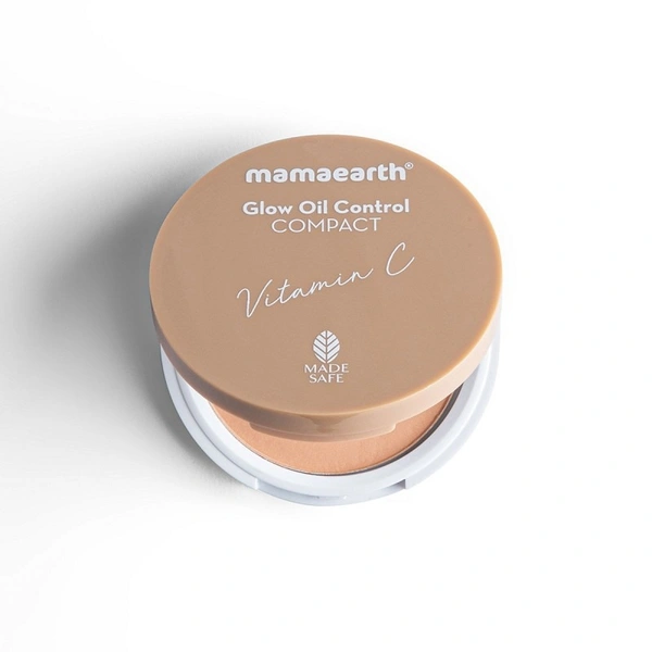 Mamaearth Glow Oil Control Compact Spf 30 Pa+++ with Vitamin C & Turmeric 02 Creme Glow 9 g