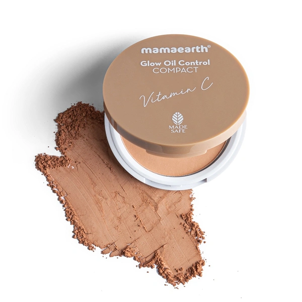 Mamaearth Glow Oil Control Compact Spf 30 Pa+++ with Vitamin C & Turmeric 02 Creme Glow 9 g