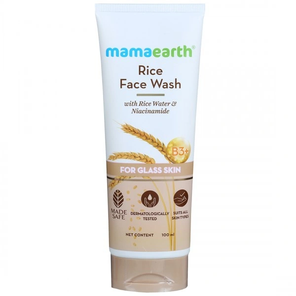 Mamaearth Rice Face Wash with Rice Water & Niacinamide for Glass Skin 100 ml