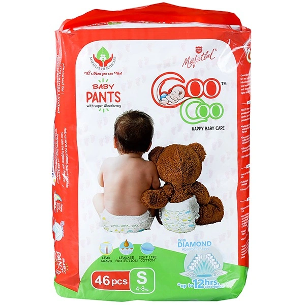 Coo Coo Happy Baby Care with Diamond Absorbent Sheet Pants S (4-8 kg) Pack Of 46