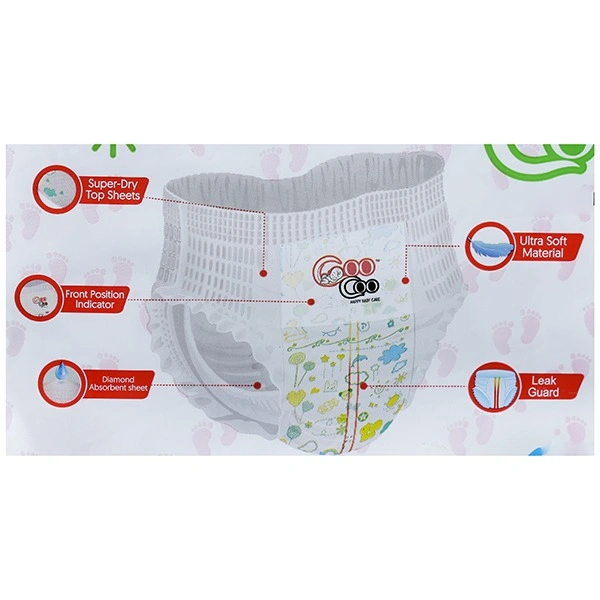 Coo Coo Happy Baby Care with Diamond Absorbent Sheet Pants S (4-8 kg) Pack Of 46