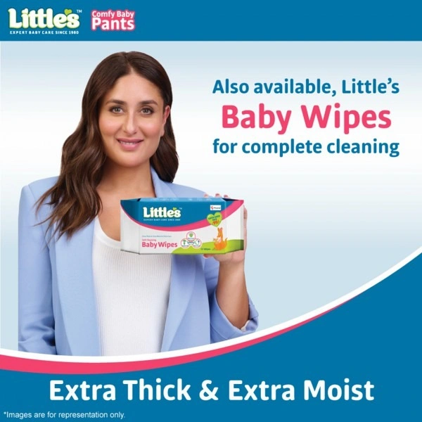 Littles Comfy Baby Pants M (7-12 Kgs) Pack Of 32 - M