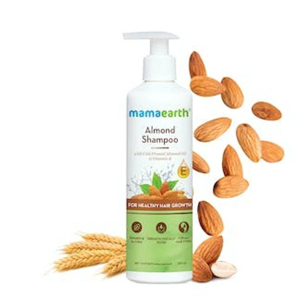 Mamaearth Almond Shampoo with Cold Pressed Almond Oil & Vitamin E for Healthy Hair Growth 250 ml