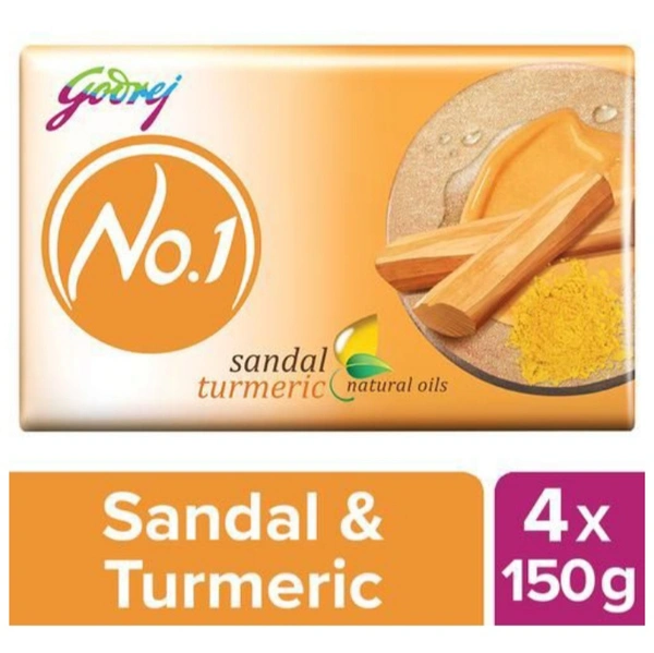 Godrej No.1 Sandal & Turmeric - 4×150gm