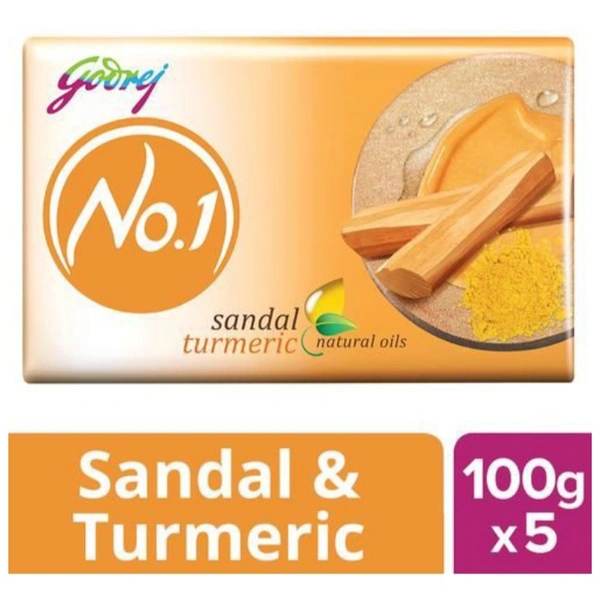 Godrej No.1 Sandal & Turmeric - 5×100gm