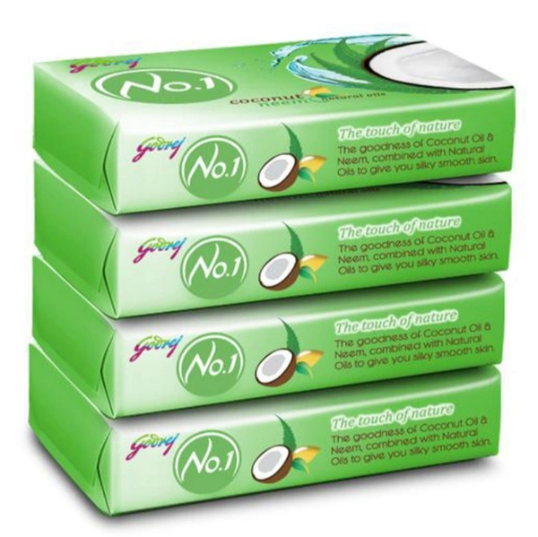 Godrej No.1 Coconut & Neem - 4×150gm
