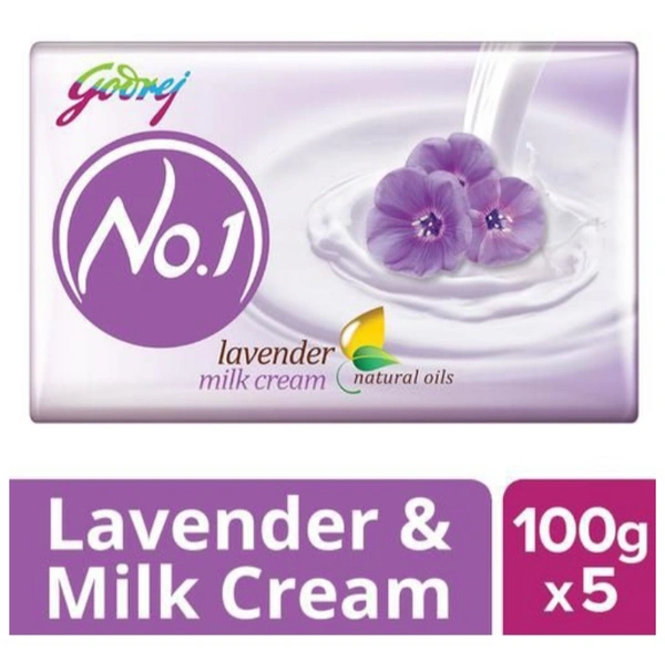 Godrej No.1 Lavender & Milk Cream - 5×100gm