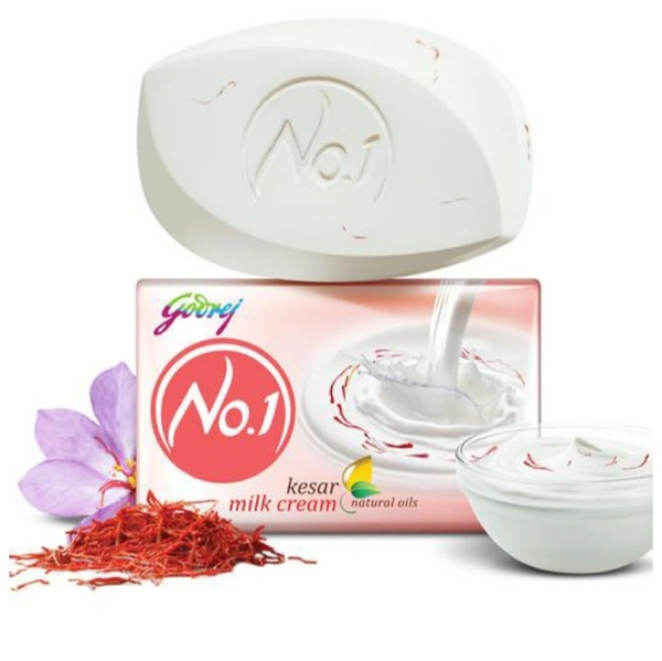Godrej No.1 Kesar & Milk Cream - 4×150gm
