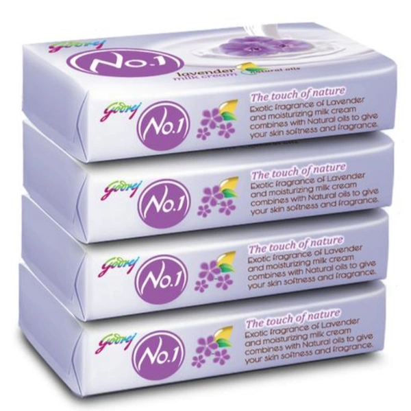 Godrej No.1 Lavender & Milk Cream - 4×53gm