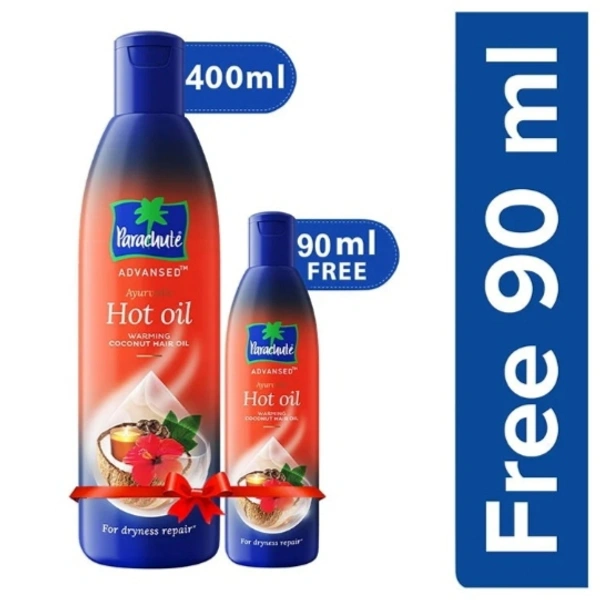 Parachute Ayurvedic Hot Oil - 400+90ml