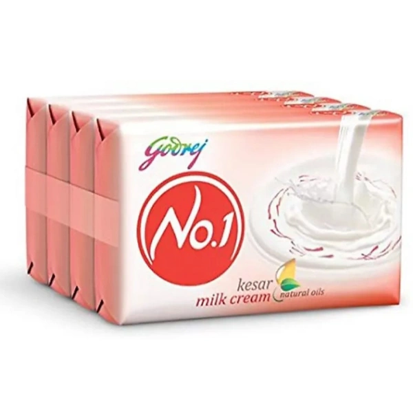 Godrej No.1 Kesar & Milk Cream - 4×53g