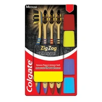 Colgate Zig Zag Charcoal Toothbrush - 4 Pcs