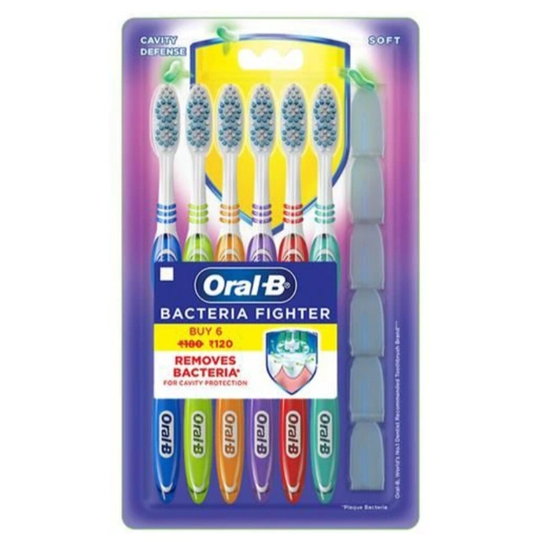 Oral -B Bacteria Fighter Toothbrush - 6 Pcs
