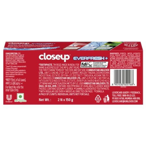 Closeup Everfresh Toothpaste - 2×150g