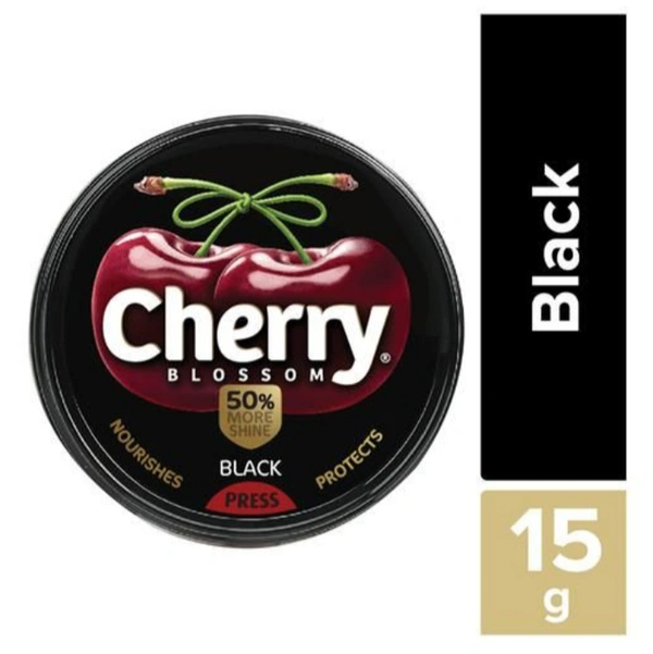 Cherry Blossom Shoe Polish Black - 15g