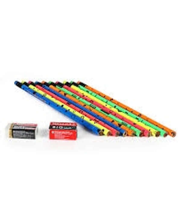 Nataraj Fluro Prints Pencils - 1×10 Pencils
