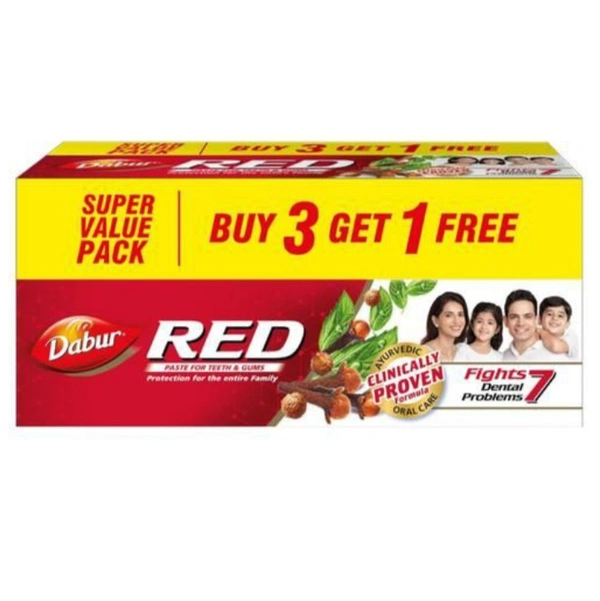 Dabur Red Toothpaste - 4×150g