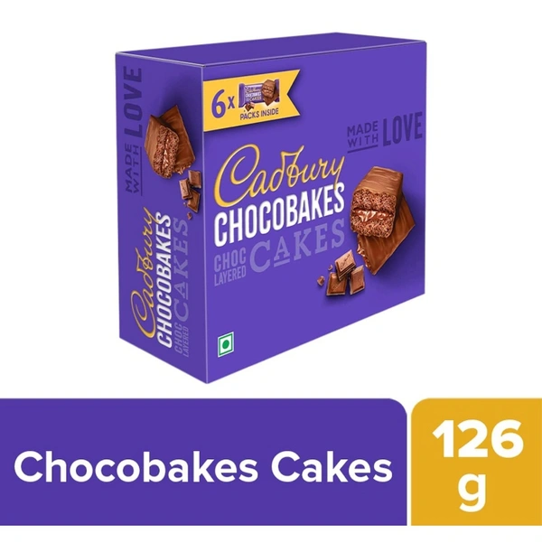 Cadbury Chocobakes Cakes - 126g