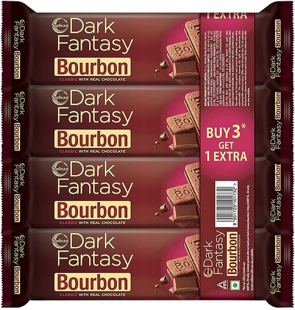 Sunfeast Dark Fantasy Bourbon - 4×150g