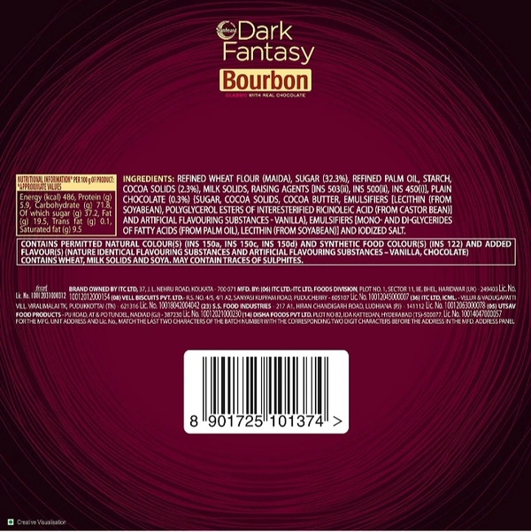 Sunfeast Dark Fantasy Bourbon - 4×150g