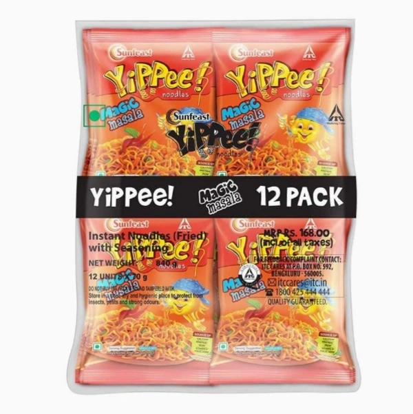 Sunfeast Yippee Noodles - 04/2023, 12×65g