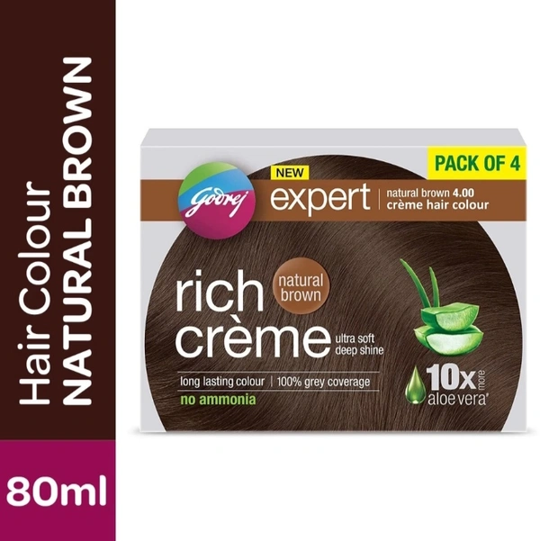 Godrej Hair Colour Natural Brown - 4×20ml