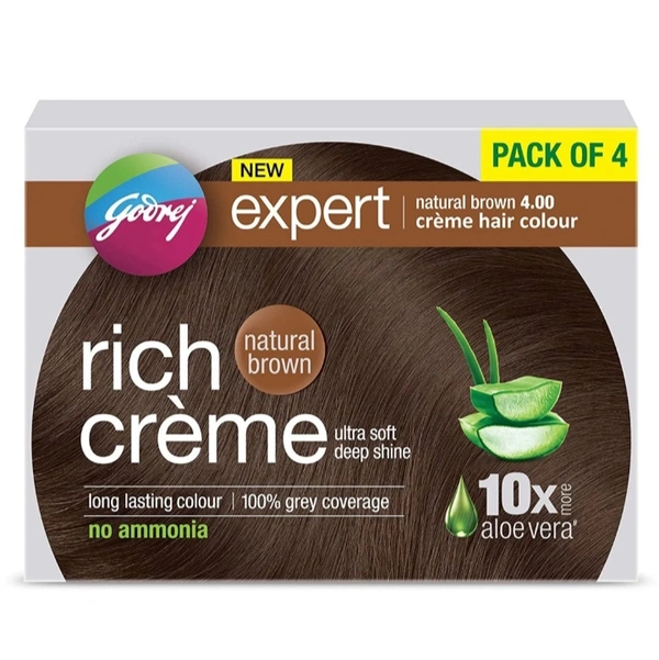 Godrej Hair Colour Natural Brown - 4×20ml