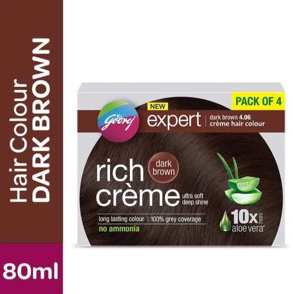 Godrej Hair Colour Dark Brown - 4×20ml