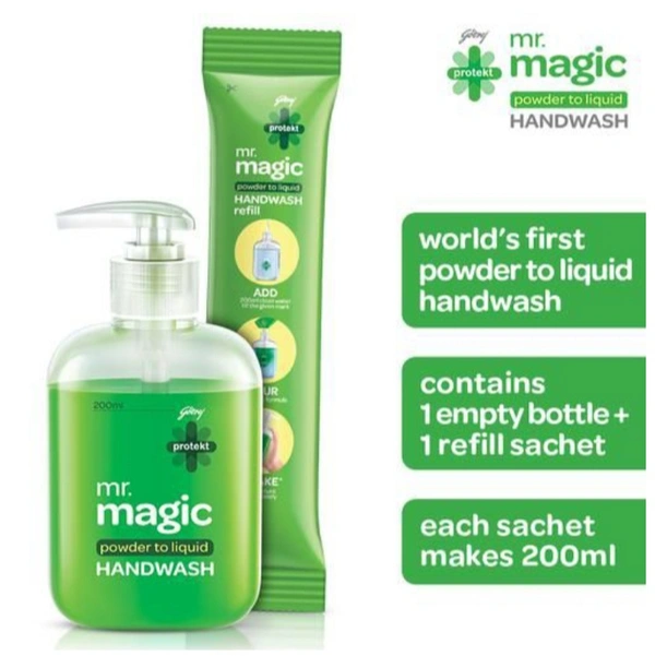 Godrej Magic Handwash - 9gm + 1Empty Bottle, 07/2024