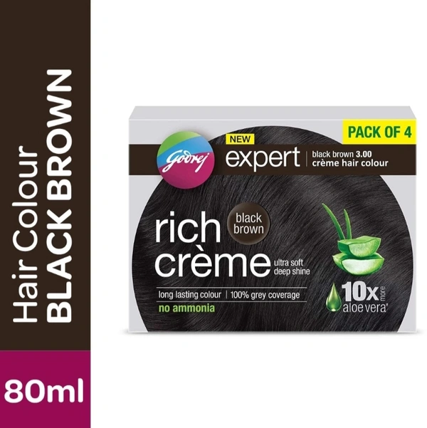 Godrej Hair Colour Black Brown - 4×20ml
