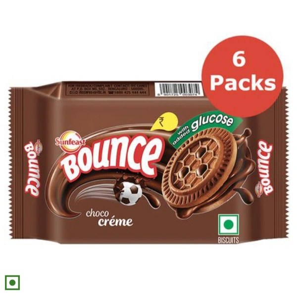 Sunfeast Bounce Choco Creme - 6×64g
