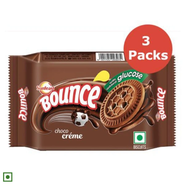 Sunfeast Bounce Choco Creme - 3×64g